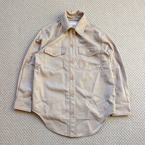 Wilfred Ganna Shirt Jacket Vegan Leather Cream Woman's XS